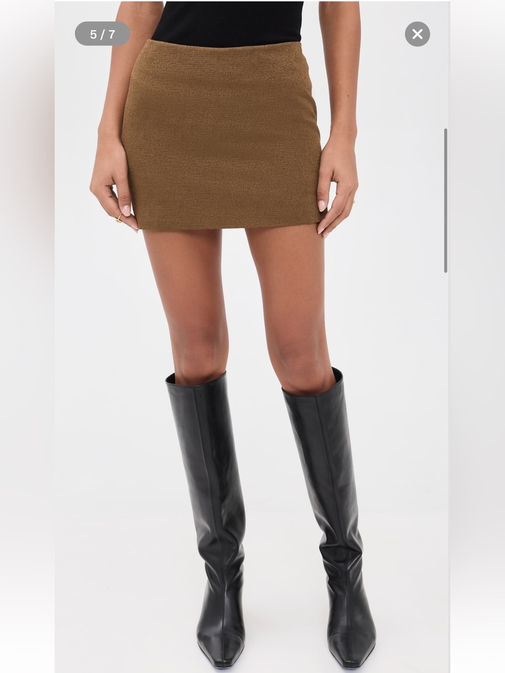 NWT Reformation CHESTNUT CHLOE MINI SKIRT Size 4
